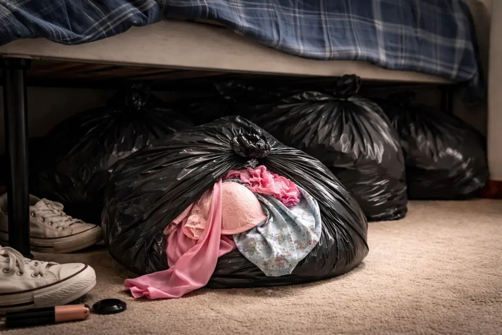 how i would hide my clothes as a teenage crossdresser