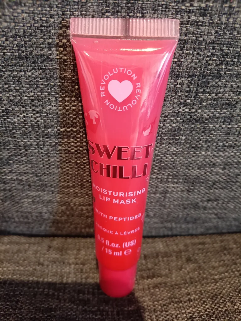 Tube of I Heart Revolution Sweet Chilli Lip Mask, beauty skincare product review